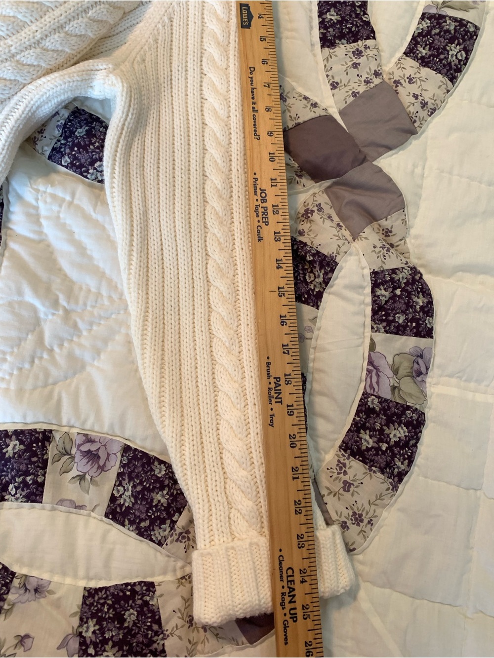 St. John's Bay Cream Cable-Knit Button Cardigan - Picture 11 of 13